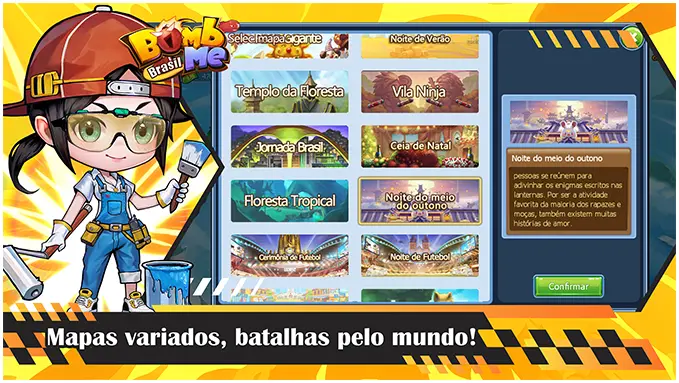 Mapas variados, batalhas pelo mundo!