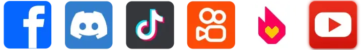 Facebook/Youtube/Discord/Tiktok/Kwai/Famdom